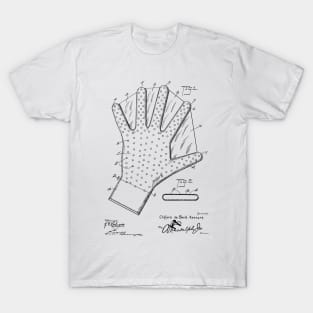 Swimming Glove Vintage Patent Hand Drawing T-Shirt